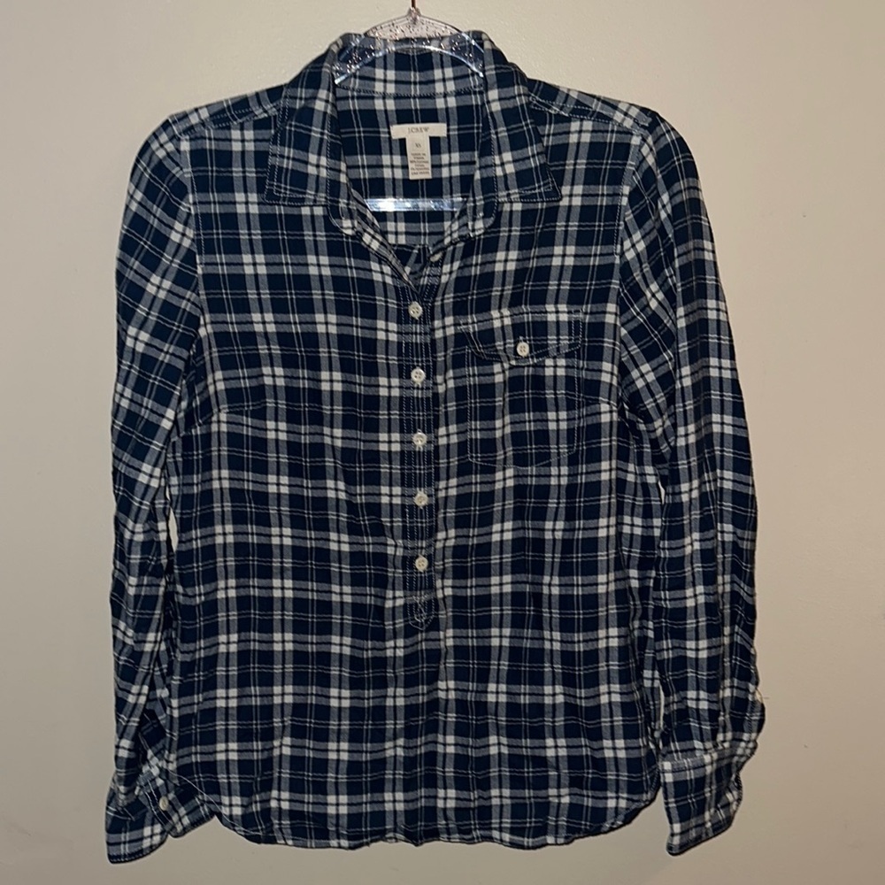 J Crew Oversized‎ Flannel Plaid Top | XS